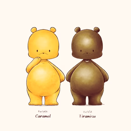 創作くま『Caramel&Tiramisu』
